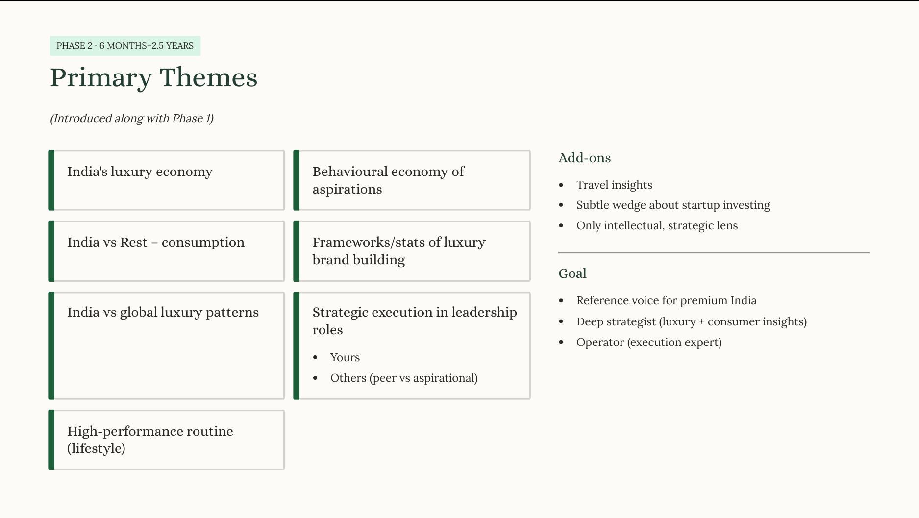 Strategy document: Phase 2 themes